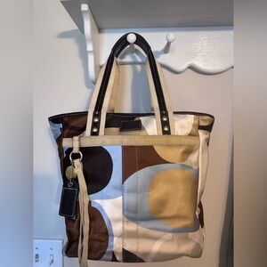 COACH Hamptons Scarf Print Large Tote